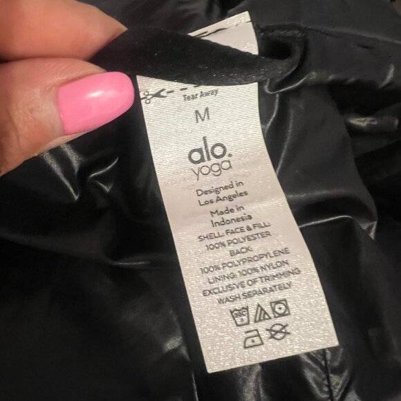 $188 MENS ALO FUTURE HOODED JACKET SIZE M MEDIUM BLACK - Picture 5 of 5